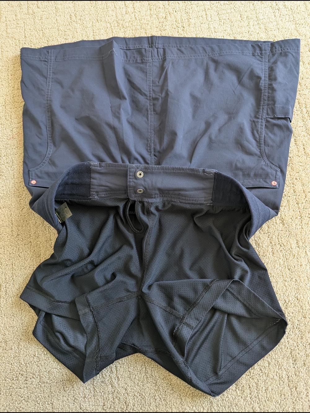 Title Nine Clamber Skirt Skort Lined Shorts 10 Navy Hiking Pickleball Outdoor - Picture 9 of 12